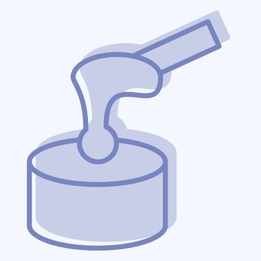 Simge cilası. Kozmetoloji sembolüyle ilgili. İki ton stili. dizayn edilebilir