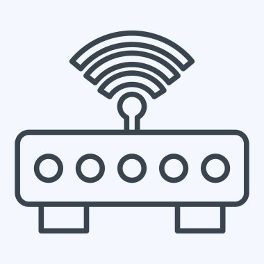 Simge Wifi Router. Wifi sembolüyle ilgili. Sıra tarzı. dizayn edilebilir