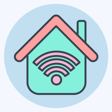 Icon Wiifi Wiifi. Wifi sembolüyle ilgili. renk arkadaşı stili. dizayn edilebilir