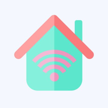 Icon Wiifi Wiifi. Wifi sembolüyle ilgili. Düz stil. dizayn edilebilir