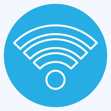 Icon Wiifi. İndirme sembolüyle ilgili. Mavi gözlü. dizayn edilebilir