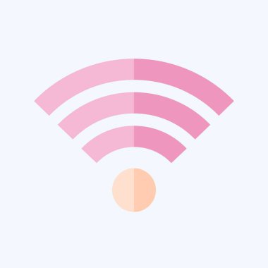 Icon Wiifi. İndirme sembolüyle ilgili. Düz stil. dizayn edilebilir
