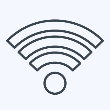 Icon Wiifi. İndirme sembolüyle ilgili. Sıra tarzı. dizayn edilebilir