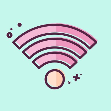 Icon Wiifi. İndirme sembolüyle ilgili. MBE tarzı. dizayn edilebilir