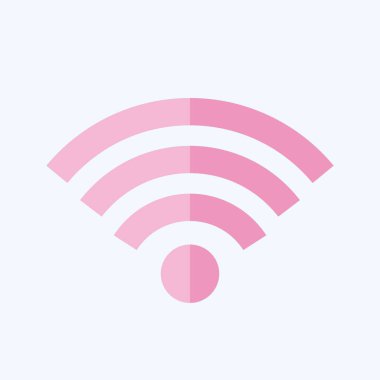 Icon Wiifi. Wifi sembolüyle ilgili. Düz stil. dizayn edilebilir