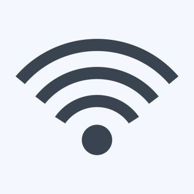 Icon Wiifi. Wifi sembolüyle ilgili. Kabartma tarzı. dizayn edilebilir