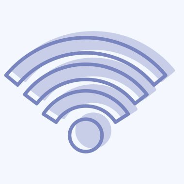 Icon Wiifi. Wifi sembolüyle ilgili. İki ton stili. dizayn edilebilir