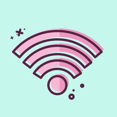 Icon Wiifi. Wifi sembolüyle ilgili. MBE tarzı. dizayn edilebilir