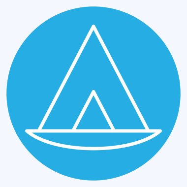 Icon Wigwam. House sembolüyle ilgili. Mavi gözlü. dizayn edilebilir