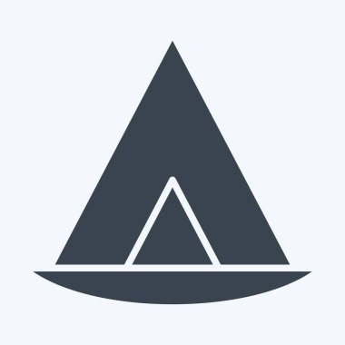 Icon Wigwam. House sembolüyle ilgili. Kabartma tarzı. dizayn edilebilir