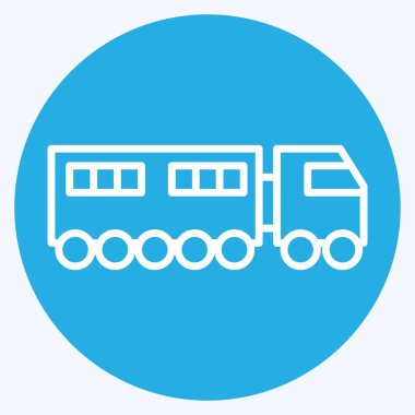 Simge sileceği. Ulaşım sembolüyle ilgili. Mavi gözlü. dizayn edilebilir