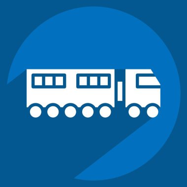 Simge sileceği. Ulaşım sembolüyle ilgili. Uzun gölge tarzı. dizayn edilebilir