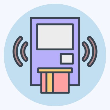 Simgesel Kablosuz Güvenlik Sistemi. İç Güvenlik sembolüyle ilgili. renk eşi biçimi