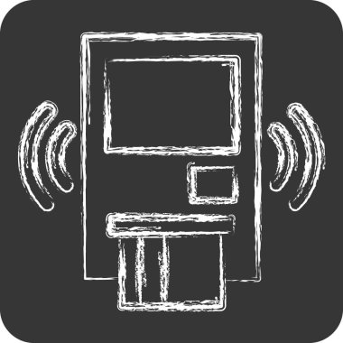 Simgesel Kablosuz Güvenlik Sistemi. İç Güvenlik sembolüyle ilgili. tebeşir Biçimi