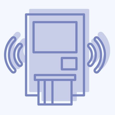 Simgesel Kablosuz Güvenlik Sistemi. İç Güvenlik sembolüyle ilgili. iki ton biçimi