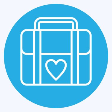 Simge Kadın Valizi. Feminizm sembolüyle ilgili. Mavi gözlü. dizayn edilebilir