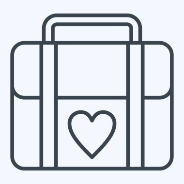 Simge Kadın Valizi. Feminizm sembolüyle ilgili. Sıra tarzı. dizayn edilebilir