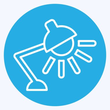 Simge Çalışma Lambası. Işık sembolüyle ilgili. Mavi gözlü. dizayn edilebilir