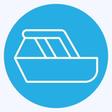 Simge Yatağı. Ulaşım sembolüyle ilgili. Mavi gözlü. dizayn edilebilir