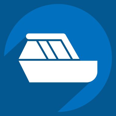 Simge Yatağı. Ulaşım sembolüyle ilgili. Uzun gölge tarzı. dizayn edilebilir