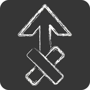 İkon Zeus. Astroloji sembolüyle ilgili. Tebeşir stili. dizayn edilebilir