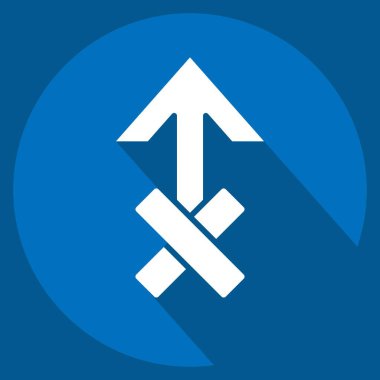 İkon Zeus. Astroloji sembolüyle ilgili. Uzun gölge tarzı. dizayn edilebilir