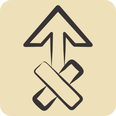 İkon Zeus. Astroloji sembolüyle ilgili. El çizimi tarzı. dizayn edilebilir