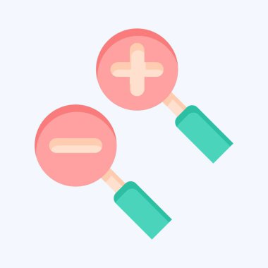 Simge Yakınlaştırma Alanı. Konum sembolüyle ilgili. Düz stil. dizayn edilebilir