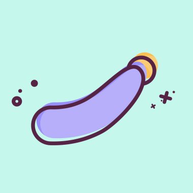 İkon kabağı. Meyve ve Sebze Sembolü ile ilgili. MBE tarzı. düzenlenebilir