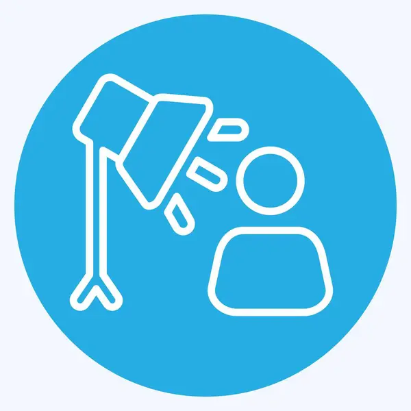 Simge Spotlight. Işık sembolüyle ilgili. Mavi gözlü. dizayn edilebilir