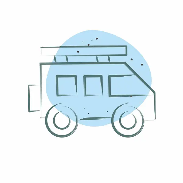 Simge SUv. Ulaşım sembolüyle ilgili. Renkli Leke Biçimi. dizayn edilebilir