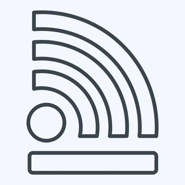 Simge kablosuz. Wifi sembolüyle ilgili. Sıra tarzı. dizayn edilebilir