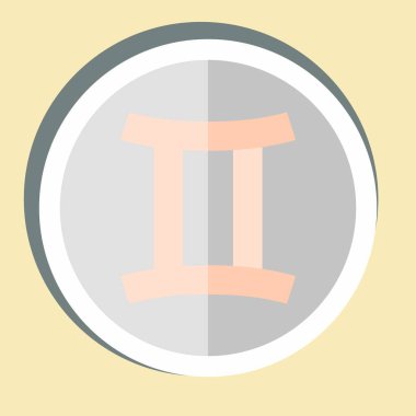 Yapıştırmacı Astroloji İkizler. Astroloji sembolüyle ilgili. dizayn edilebilir