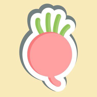 Etiketli Pancar. Meyve ve Sebze Sembolü ile ilgili. düzenlenebilir