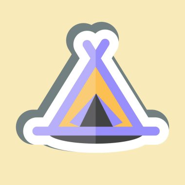 Çıkartma Kampı Çadırı. House sembolüyle ilgili. dizayn edilebilir