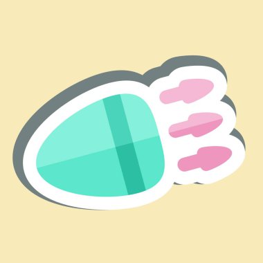 Etiketli araba lambası. Işık sembolüyle ilgili. dizayn edilebilir