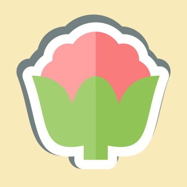 Etiket Cauli Çiçeği. Meyve ve Sebze Sembolü ile ilgili. düzenlenebilir