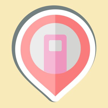 Etiket Yükleme İstasyonu. Konum sembolüyle ilgili. dizayn edilebilir