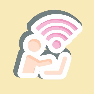 Çıkartma Bağlantısı. Wifi sembolüyle ilgili. dizayn edilebilir