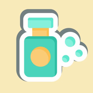 Etiket Kozmetik Uyuşturucu. Kozmetoloji sembolüyle ilgili. dizayn edilebilir