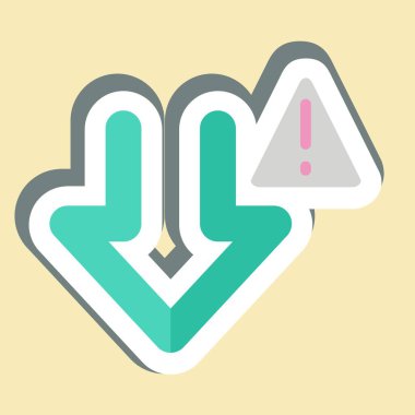 Çıkartma İndirme Hatası. İndirme sembolüyle ilgili. dizayn edilebilir