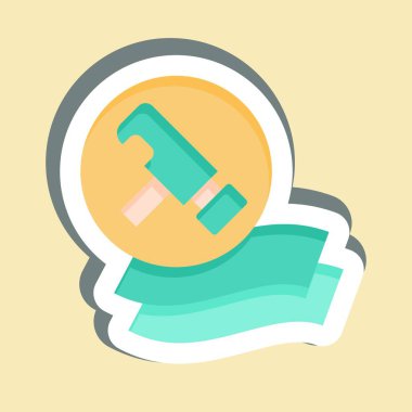 Etiket dayanıklı. Yatak sembolü ile ilgili. dizayn edilebilir