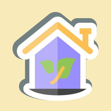 Etiket Eko Evi. House sembolüyle ilgili. dizayn edilebilir
