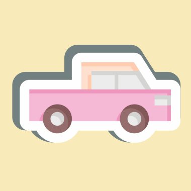 Etiket Lorry 'yi dümdüz etti. Ulaşım sembolüyle ilgili. dizayn edilebilir