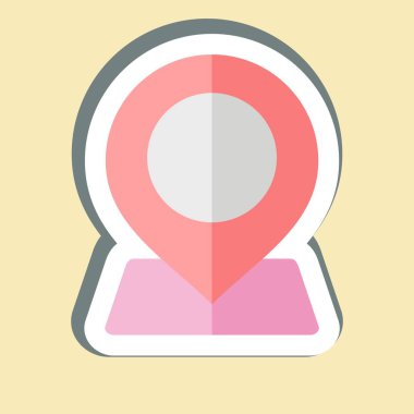 Çıkartma Coğrafi Alanı. Konum sembolüyle ilgili. dizayn edilebilir