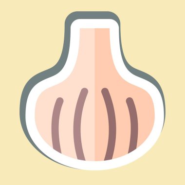 Etiketli sarımsak. Meyve ve Sebze Sembolü ile ilgili. düzenlenebilir