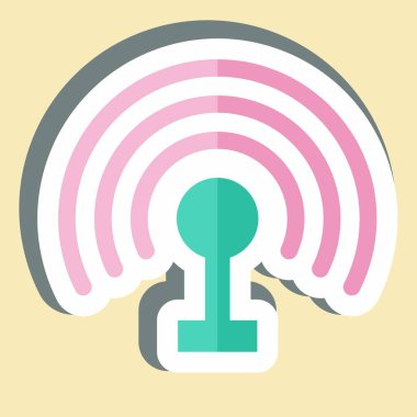 Çıkartma Noktası. Wifi sembolüyle ilgili. dizayn edilebilir