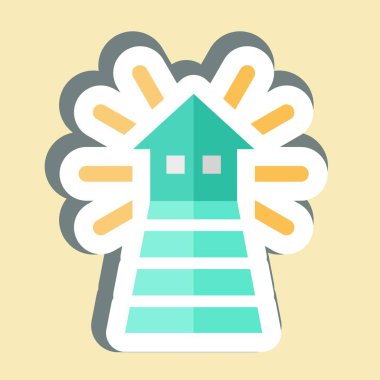 Çıkartma Evi. Işık sembolüyle ilgili. dizayn edilebilir