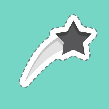 Çıkartma çizgisi Astroloji Yıldızlarını kesti. Astroloji sembolüyle ilgili. dizayn edilebilir