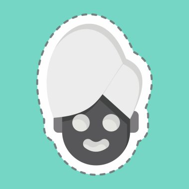 Çıkartma çizgisi güzellik tedavisini kesti. Kozmetoloji sembolüyle ilgili. dizayn edilebilir